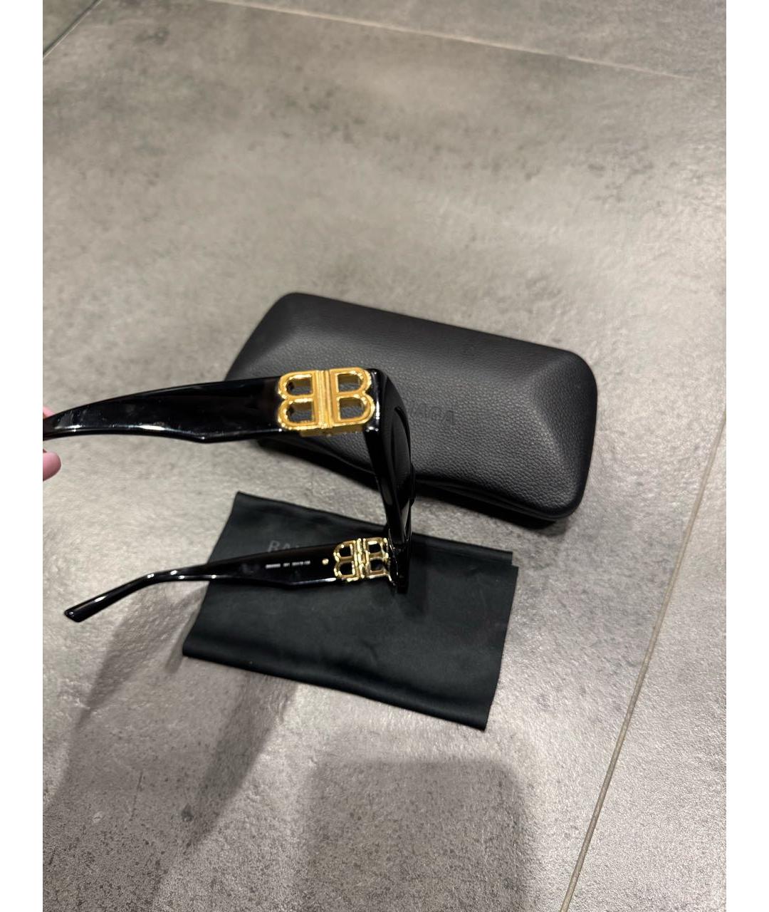 BALENCIAGA Черные пластиковые солнцезащитные очки, фото 8