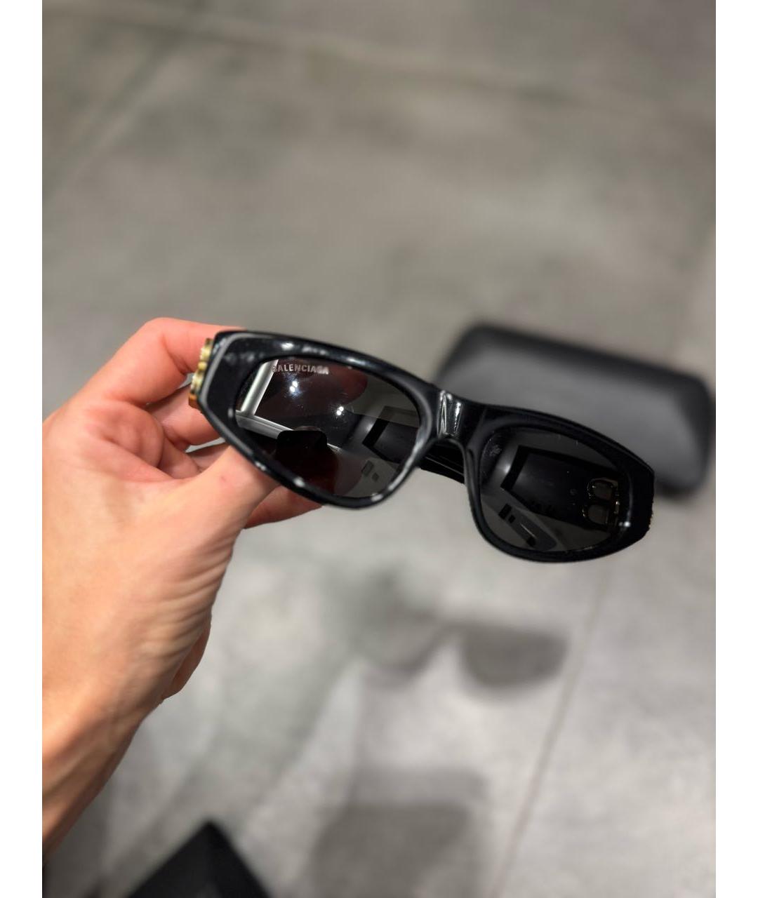 BALENCIAGA Черные пластиковые солнцезащитные очки, фото 6