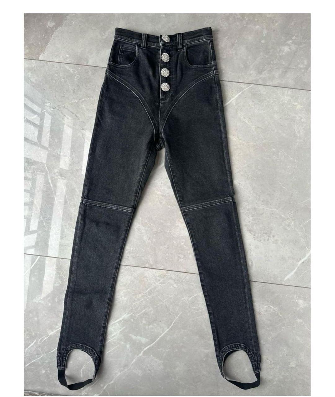 ALESSANDRA RICH Черные хлопковые джинсы слим, фото 7