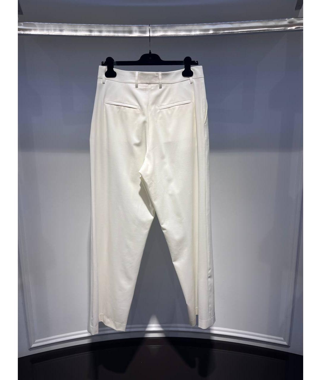 GIUSEPPE DI MORABITO Белые шерстяные брюки широкие, фото 3