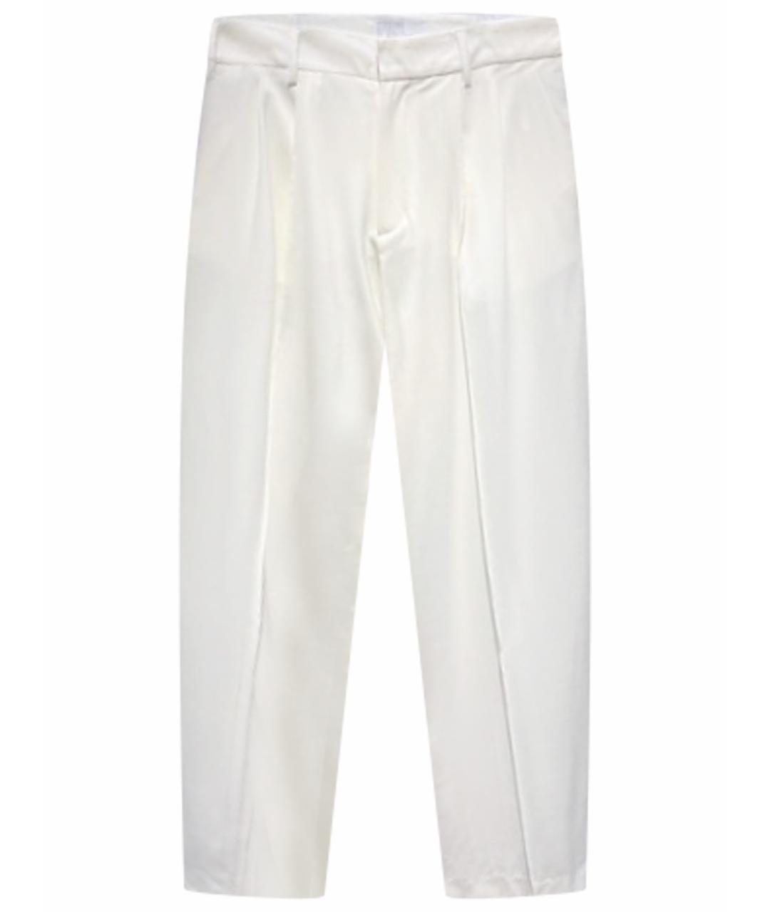 GIUSEPPE DI MORABITO Белые шерстяные брюки широкие, фото 1