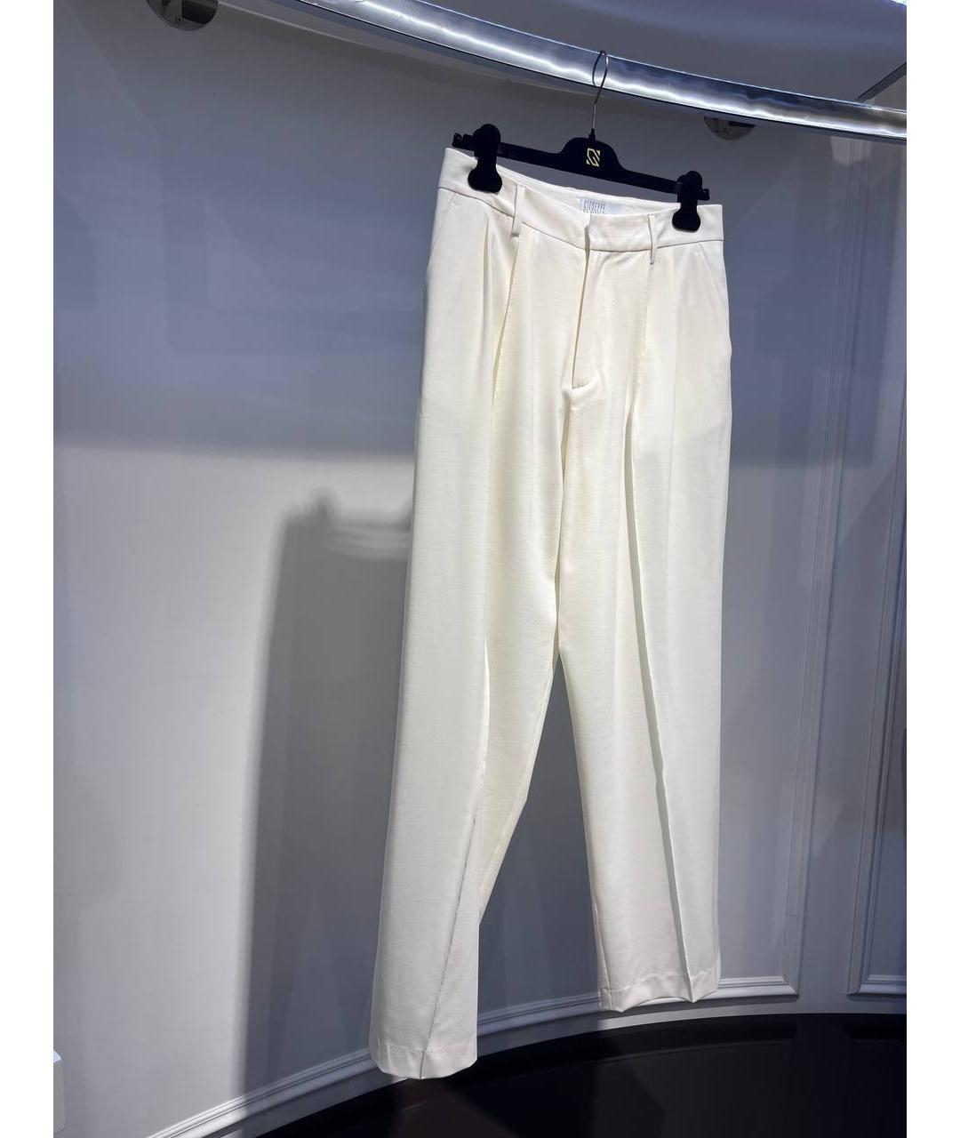 GIUSEPPE DI MORABITO Белые шерстяные брюки широкие, фото 2