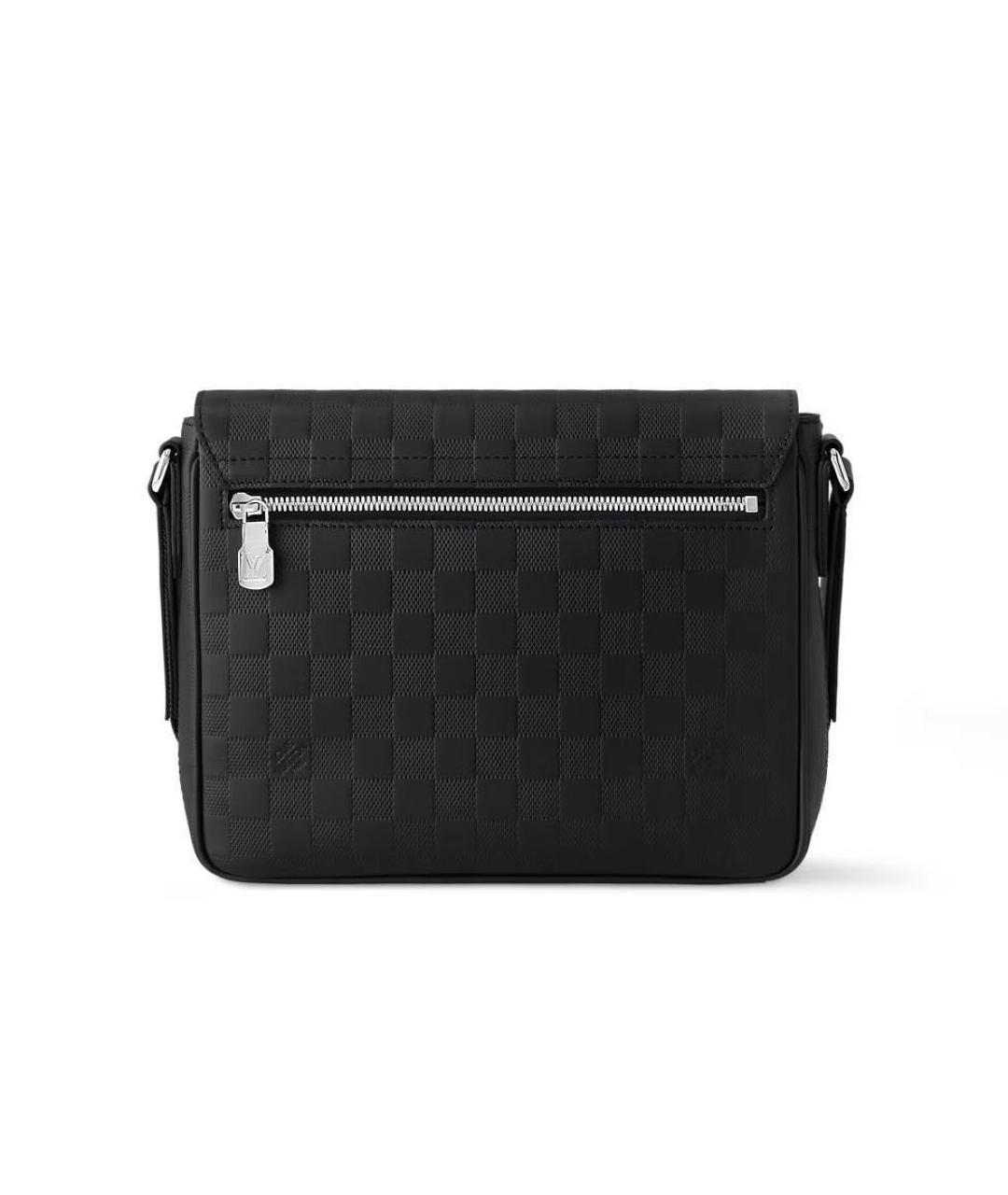 LOUIS VUITTON Черная кожаная сумка на плечо, фото 2