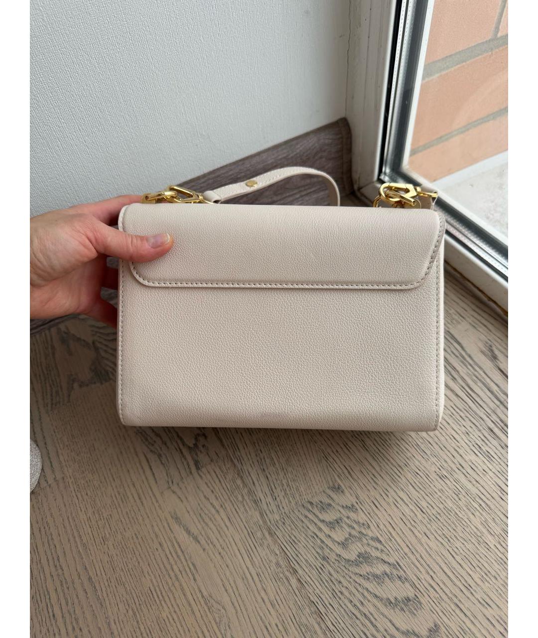 LOUIS VUITTON Бежевая кожаная сумка через плечо, фото 3