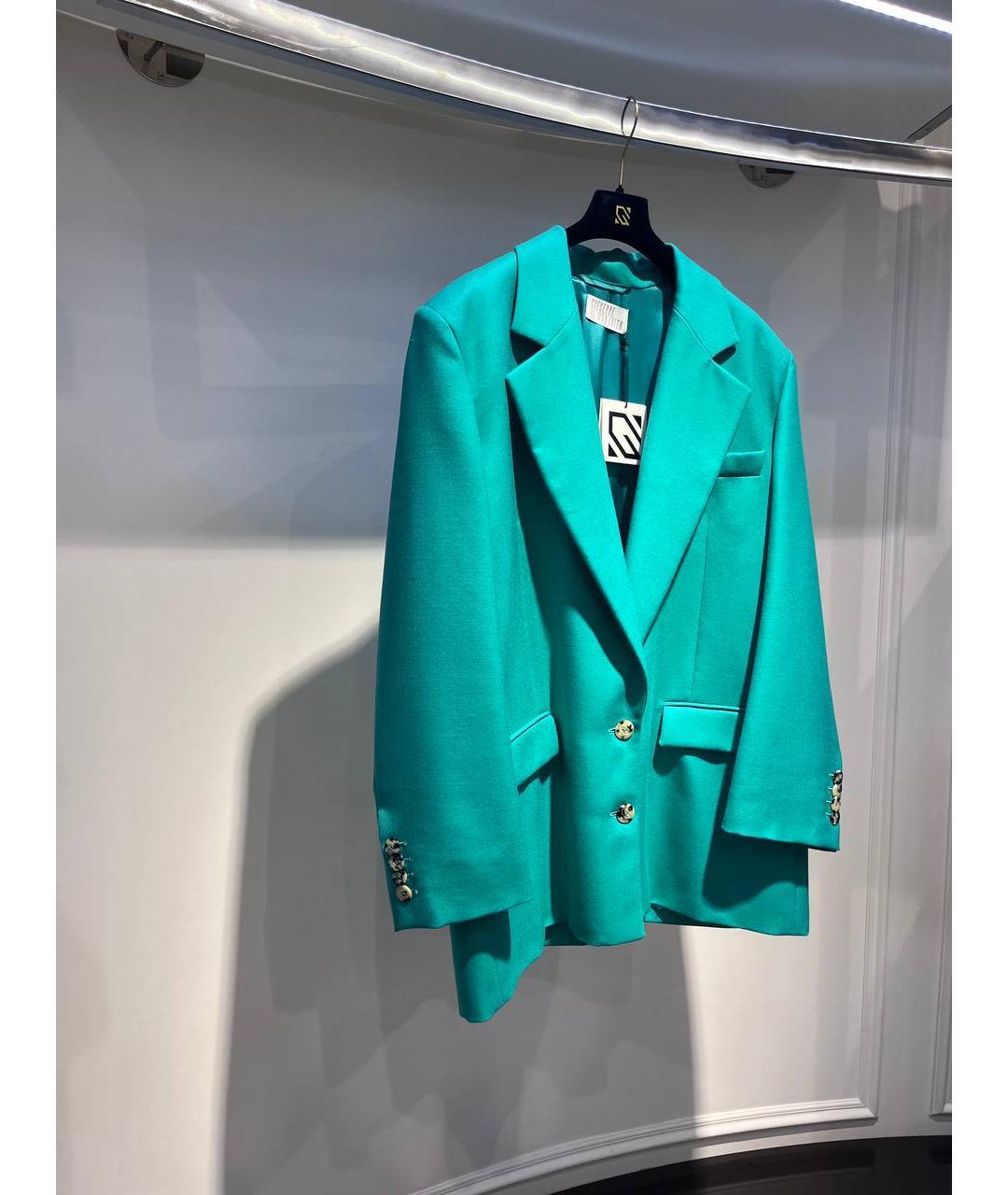 GIUSEPPE DI MORABITO Бирюзовый вискозный жакет/пиджак, фото 2