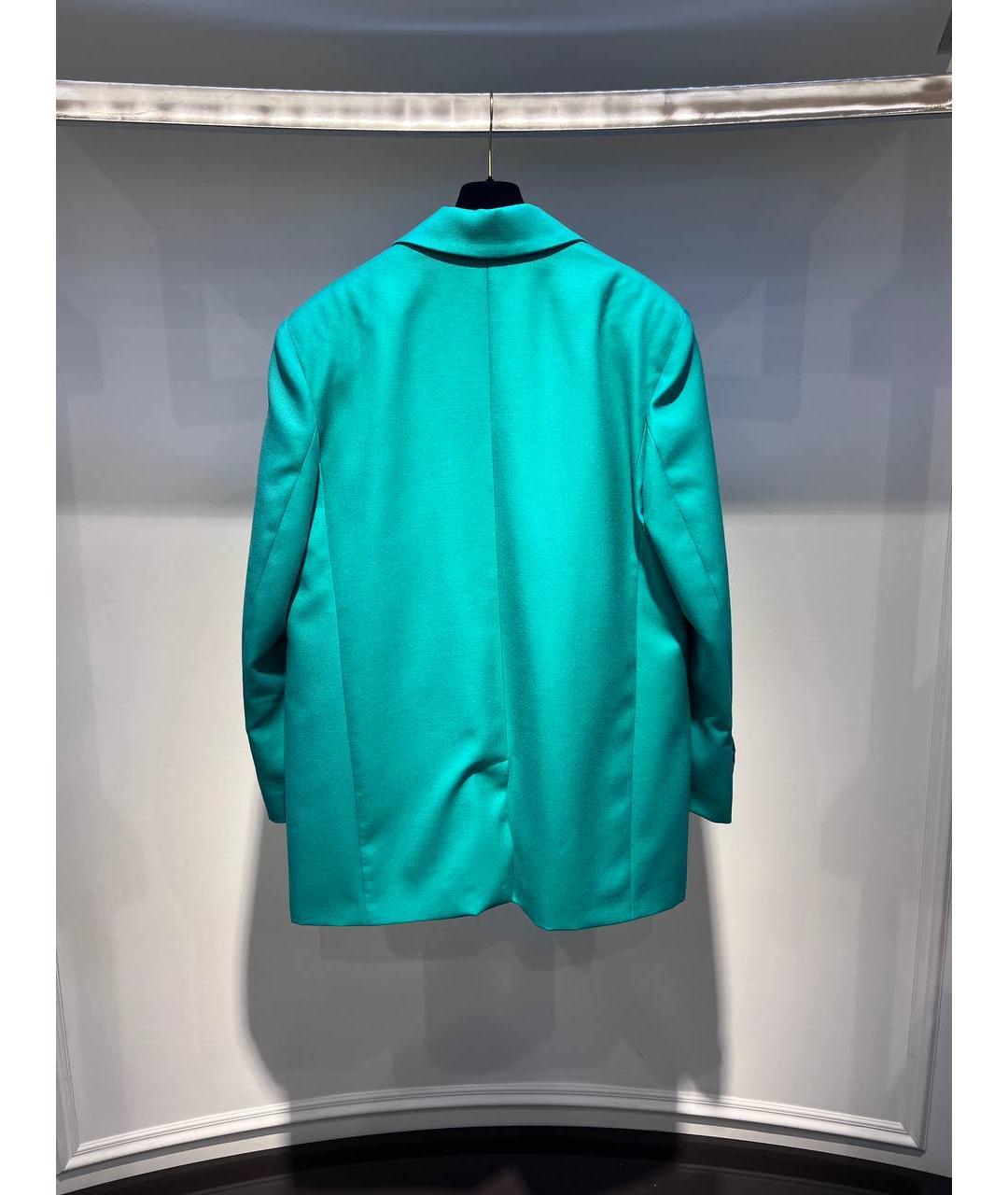 GIUSEPPE DI MORABITO Бирюзовый вискозный жакет/пиджак, фото 3