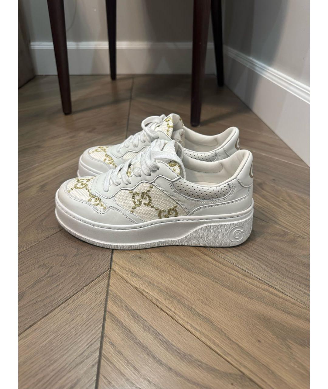 GUCCI Белые кеды, фото 5
