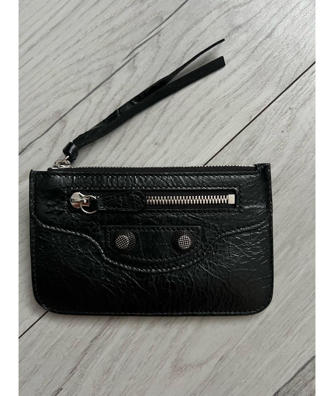 BALENCIAGA Черный кожаный кардхолдер, фото 3