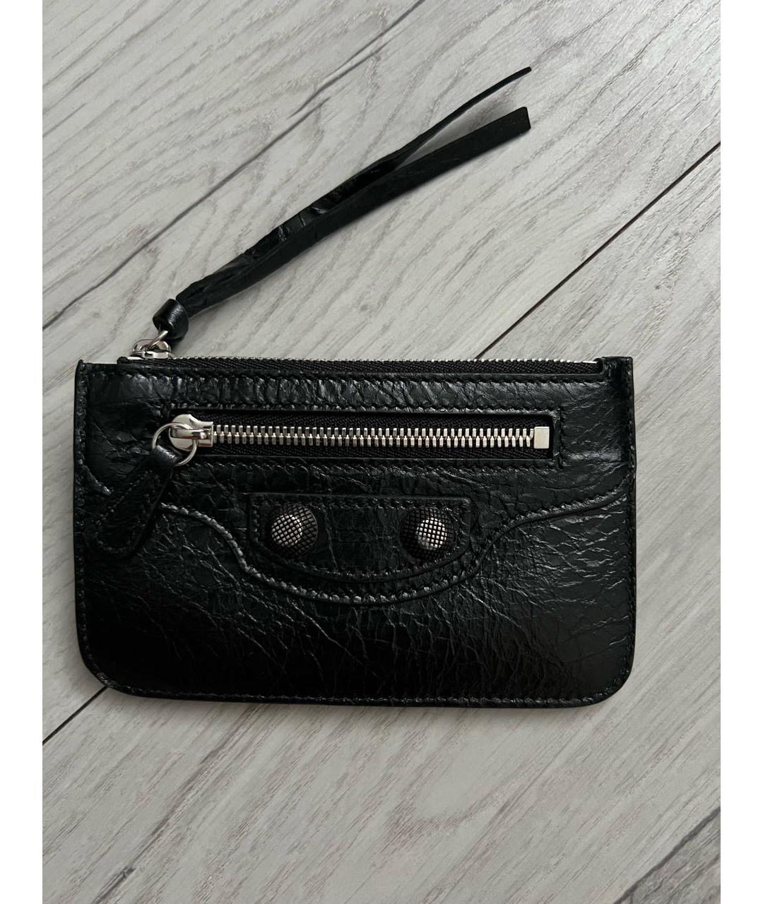 BALENCIAGA Черный кожаный кардхолдер, фото 2