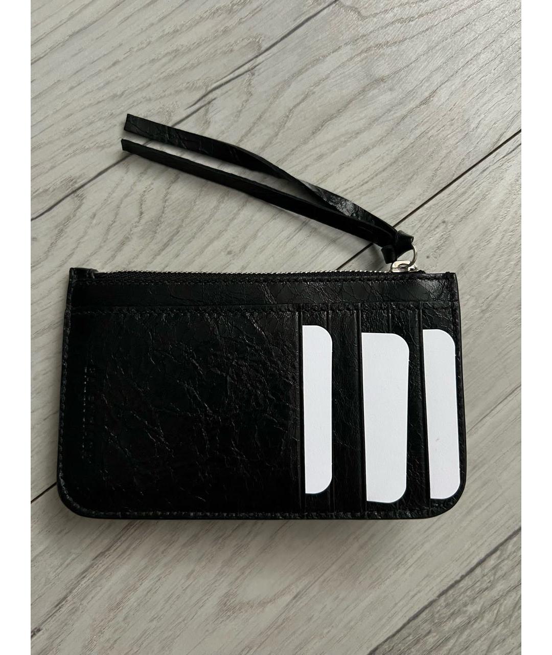 BALENCIAGA Черный кожаный кардхолдер, фото 4