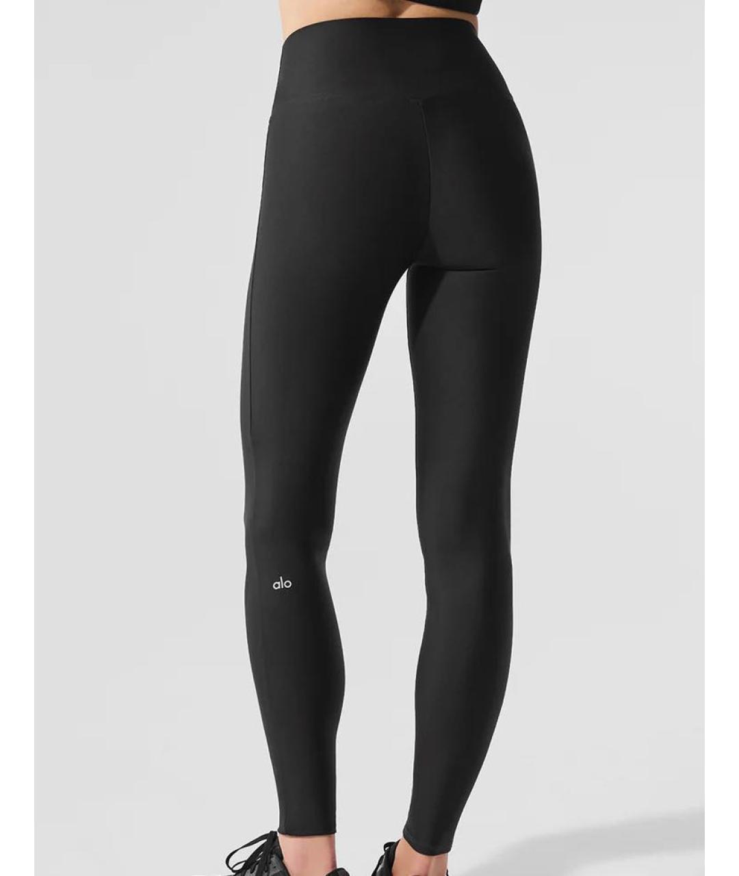ALO YOGA Черные леггинсы и велосипедки, фото 3