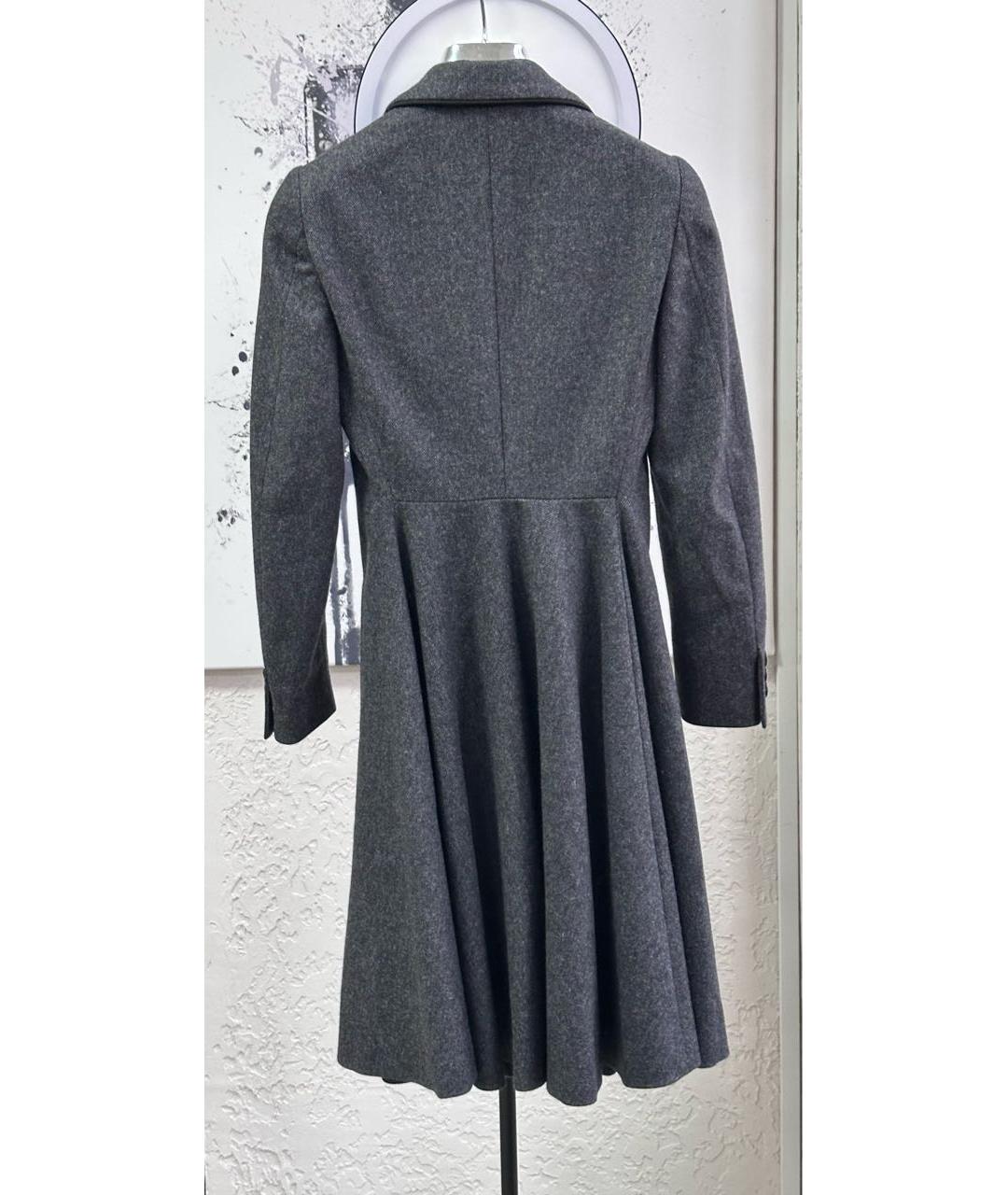 MOSCHINO Серое шерстяное пальто, фото 2