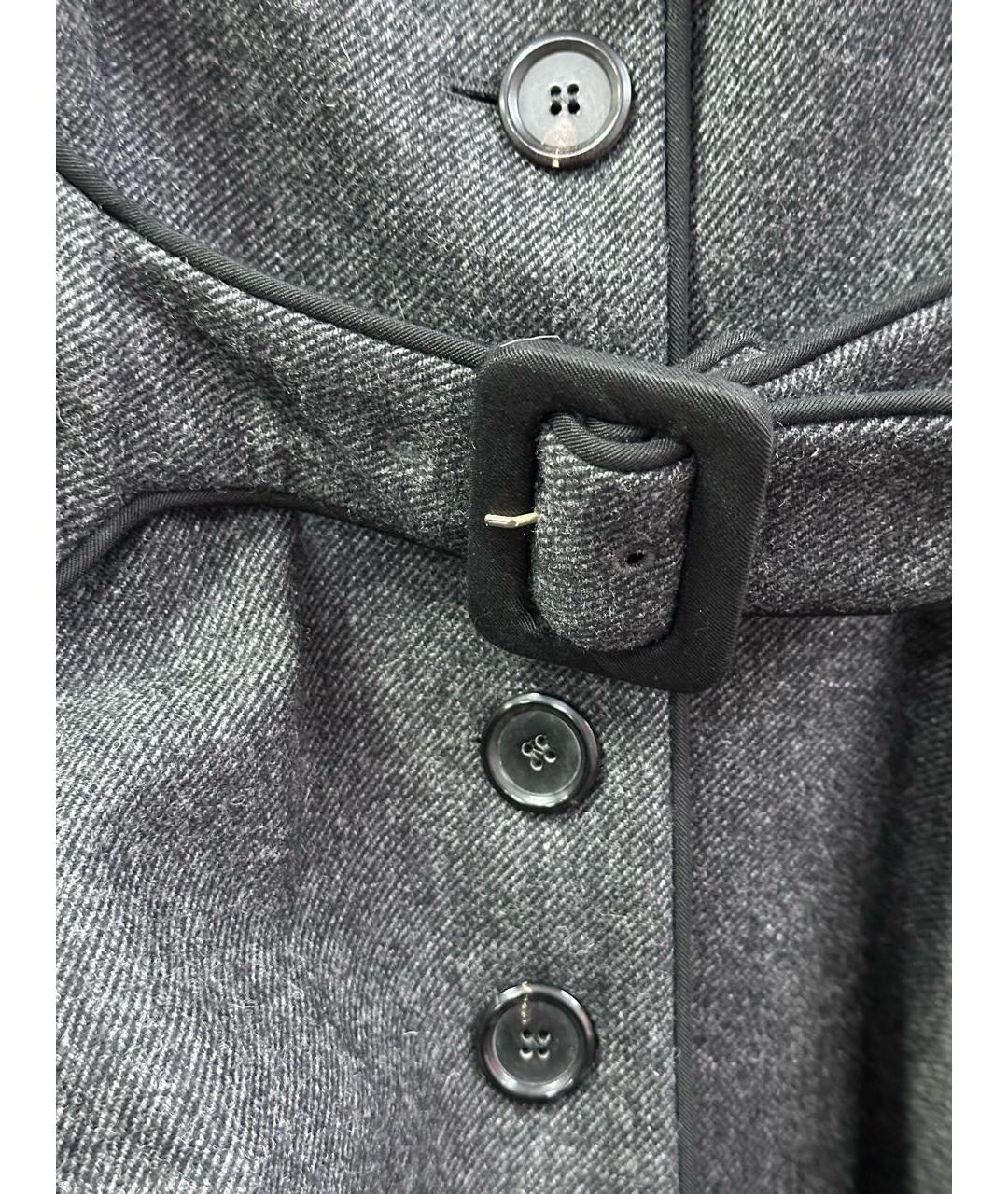 MOSCHINO Серое шерстяное пальто, фото 5