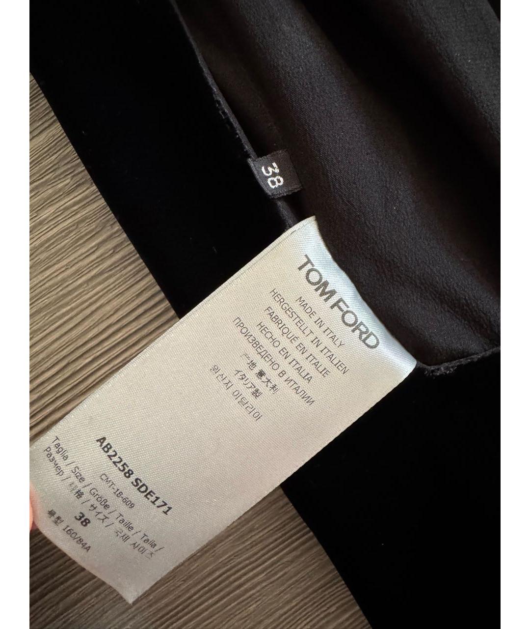 TOM FORD Черное бархатное коктейльное платье, фото 3