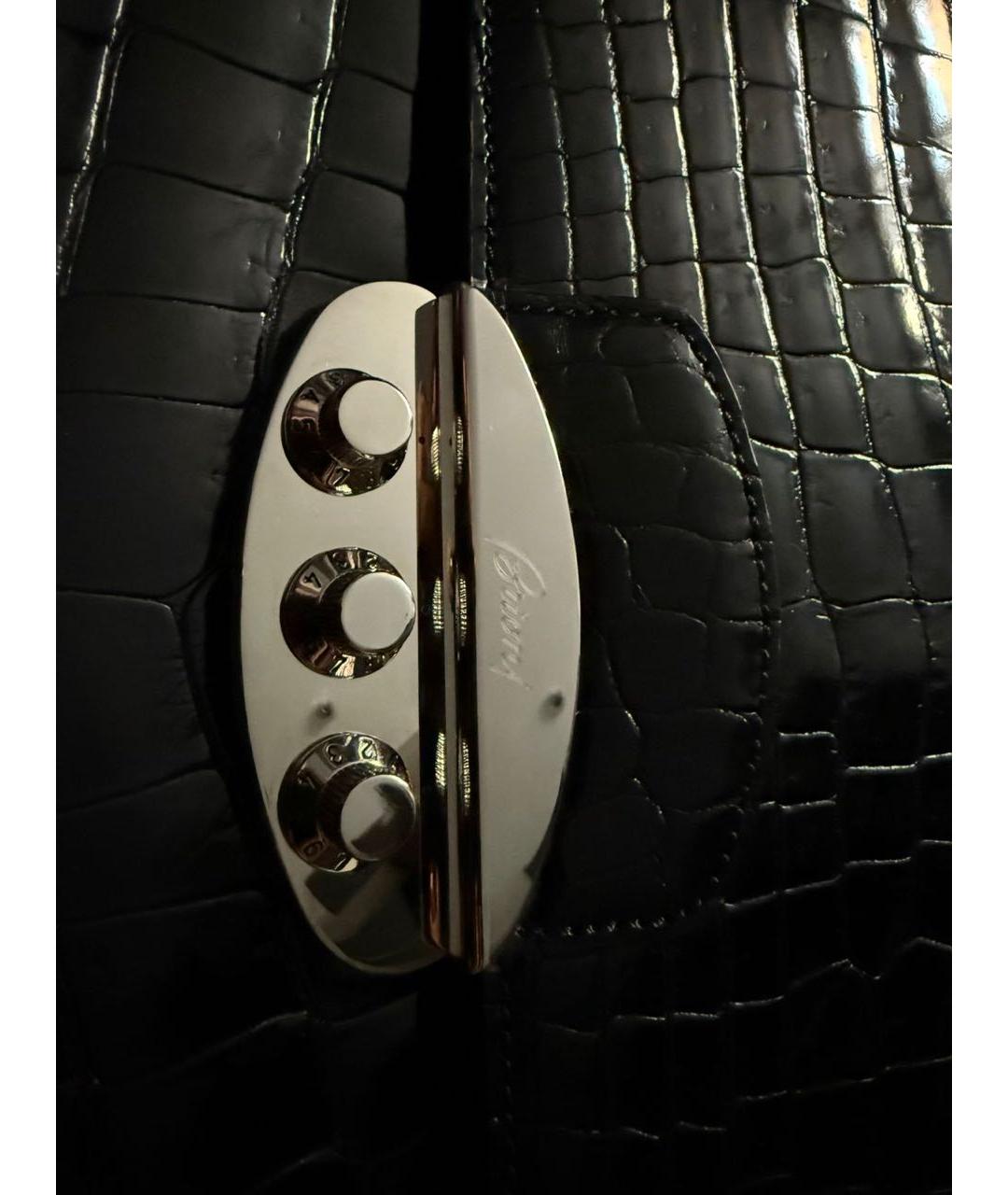 BRIONI Черный портфель из экзотической кожи, фото 5