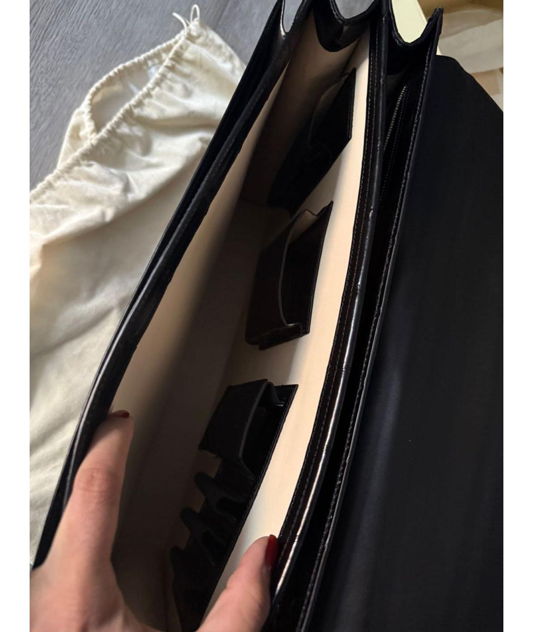 BRIONI Черный портфель из экзотической кожи, фото 7