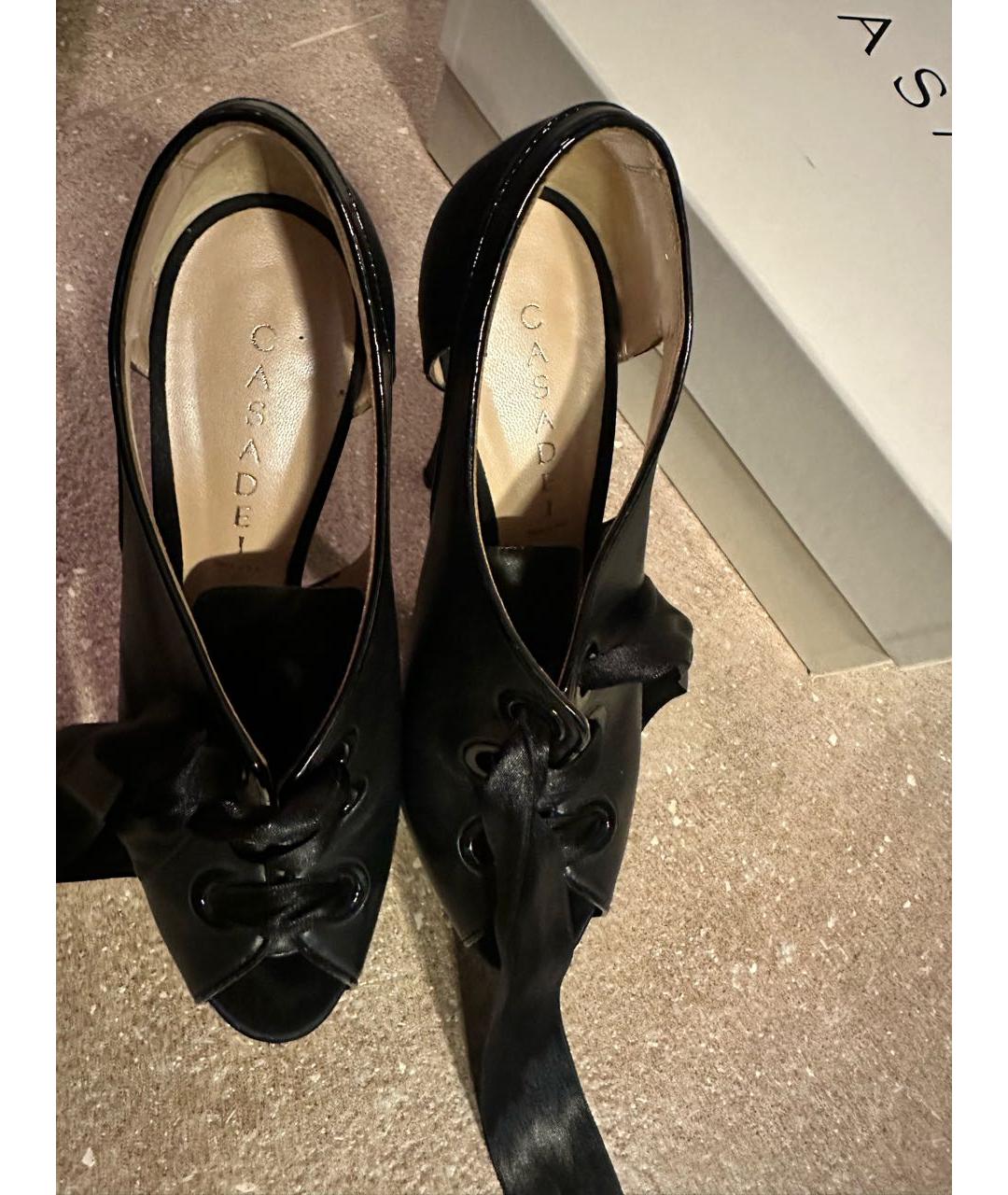 CASADEI Черные кожаные туфли, фото 5
