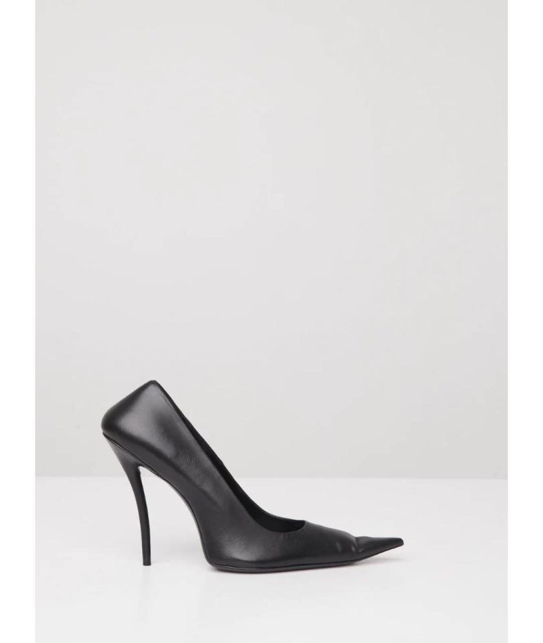 BALENCIAGA Черные кожаные туфли, фото 8