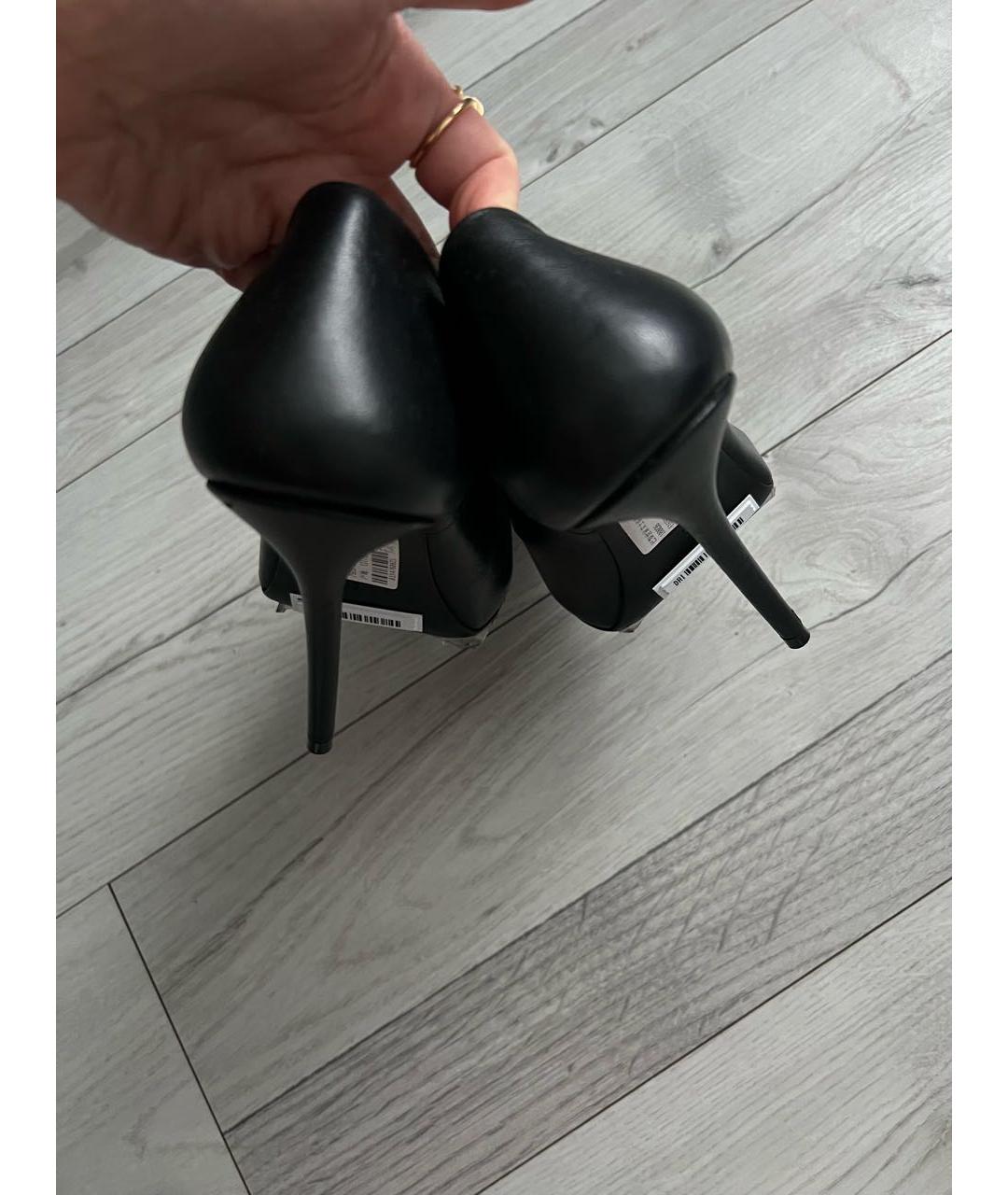 BALENCIAGA Черные кожаные туфли, фото 5