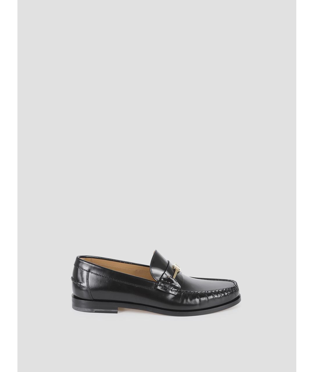 FERRAGAMO Черные кожаные лоферы, фото 4