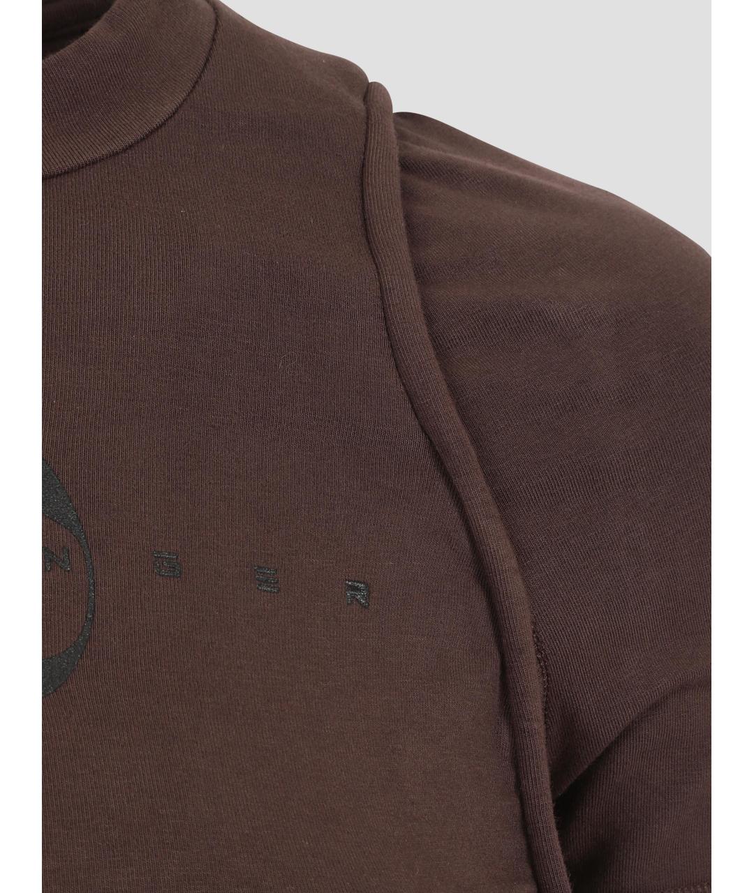 OTTOLINGER Коричневая хлопковая футболка, фото 2
