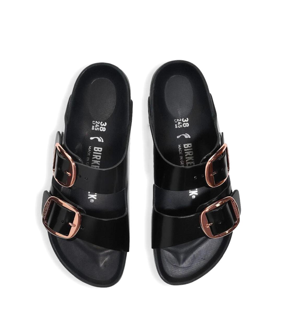 BIRKENSTOCK Черные кожаные сандалии, фото 2