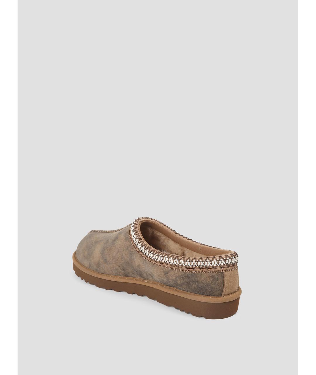 UGG AUSTRALIA Коричневые кожаные низкие ботинки, фото 3