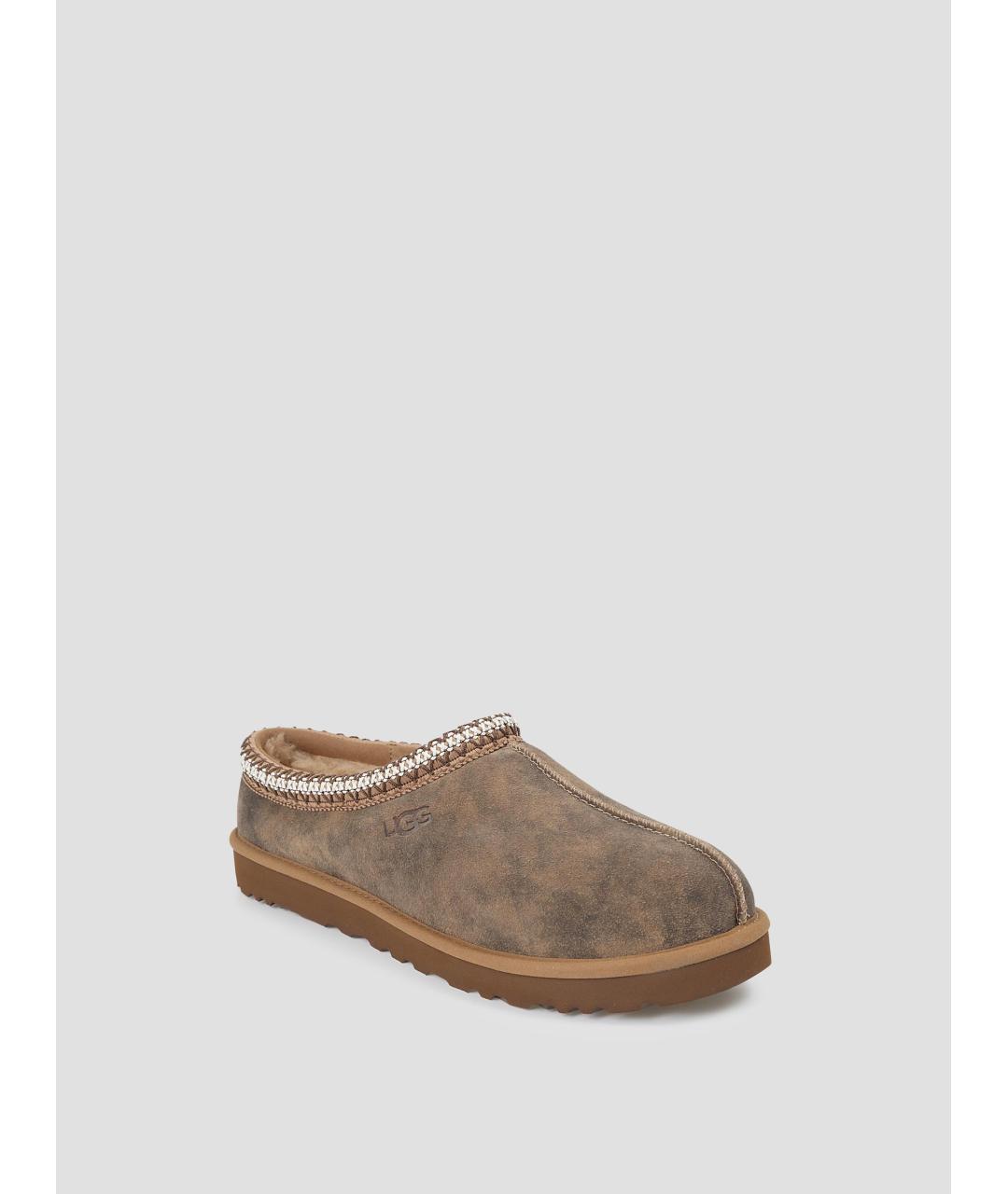 UGG AUSTRALIA Коричневые кожаные низкие ботинки, фото 2