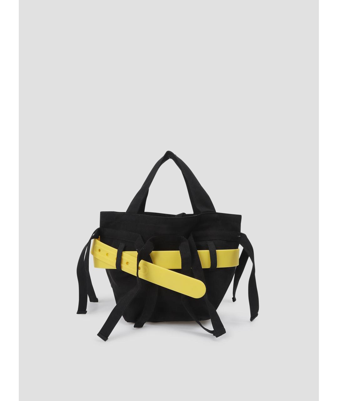 OTTOLINGER Черная хлопковая сумка тоут, фото 2