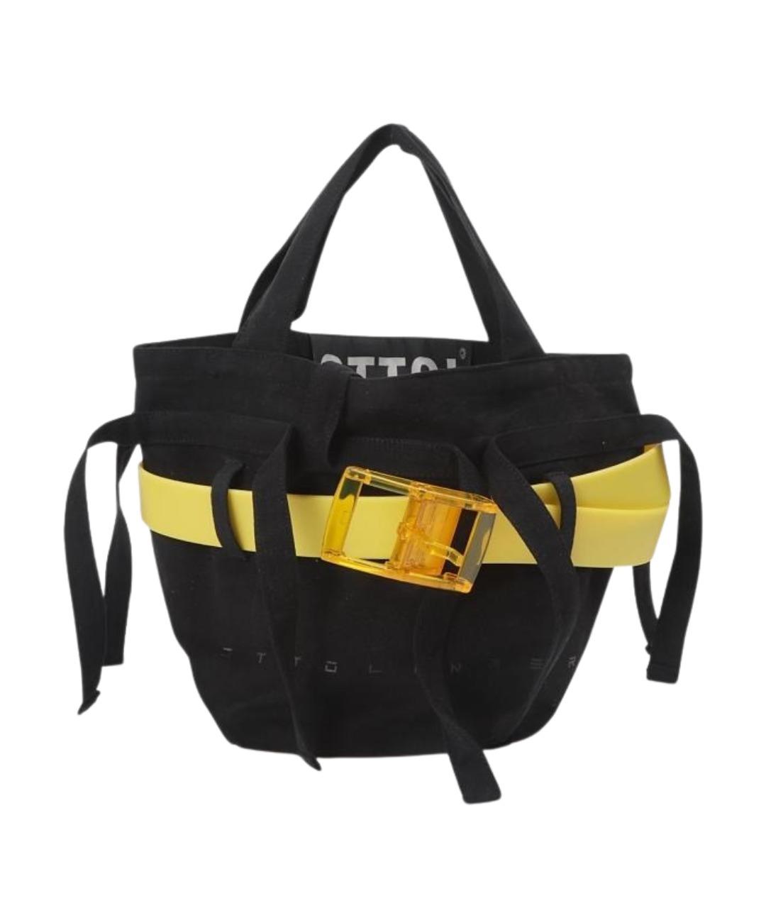 OTTOLINGER Черная хлопковая сумка тоут, фото 1