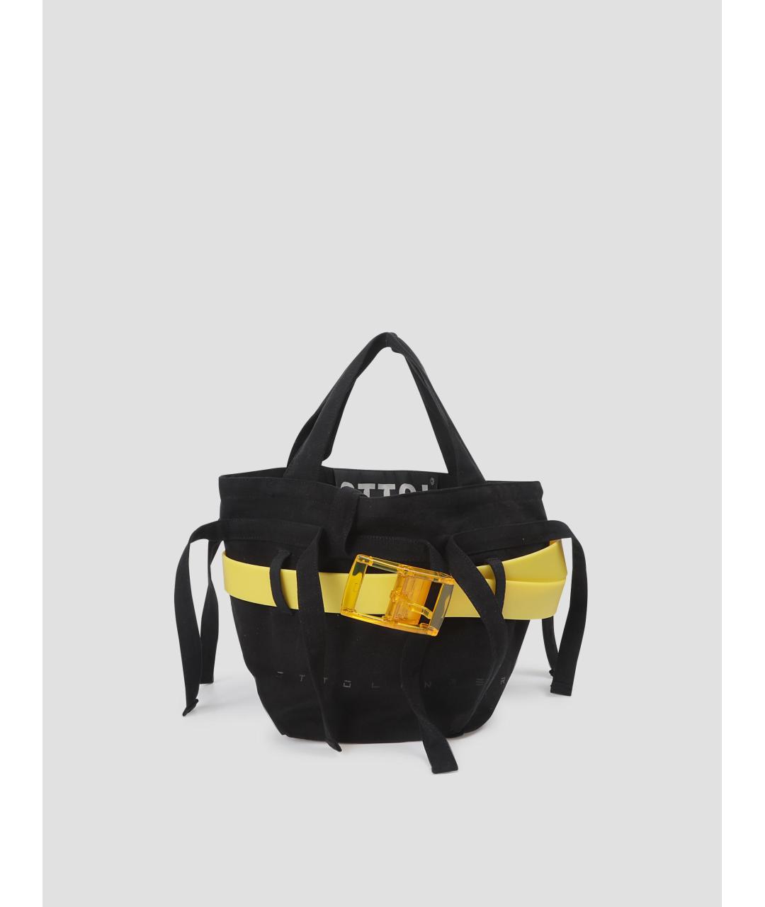 OTTOLINGER Черная хлопковая сумка тоут, фото 4