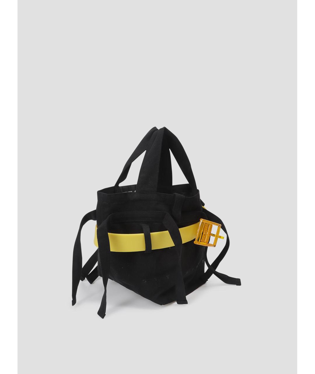 OTTOLINGER Черная хлопковая сумка тоут, фото 3