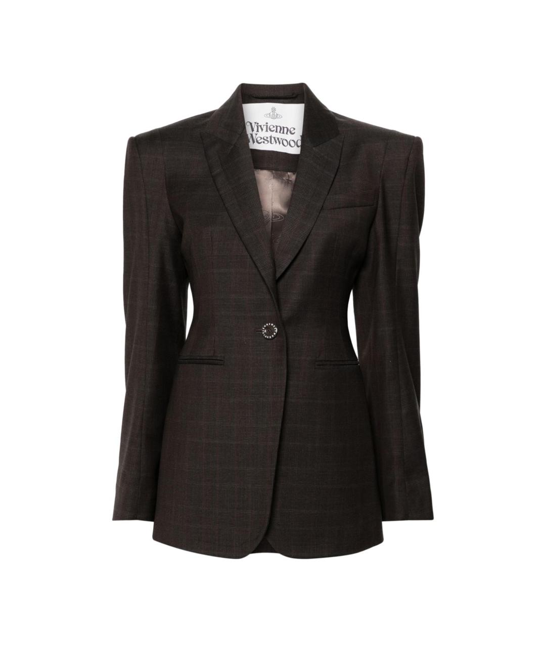 VIVIENNE WESTWOOD Коричневый шерстяной жакет/пиджак, фото 1