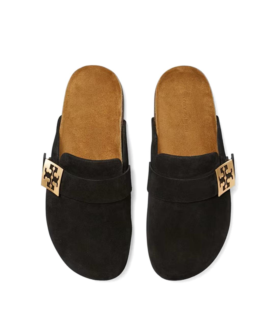 TORY BURCH Черные замшевые мюли, фото 2