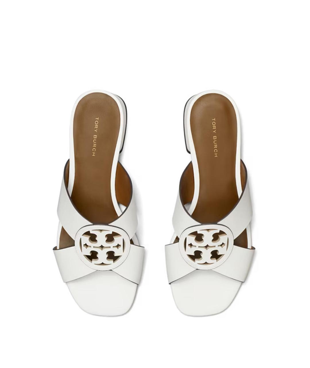 TORY BURCH Серые кожаные сандалии, фото 2