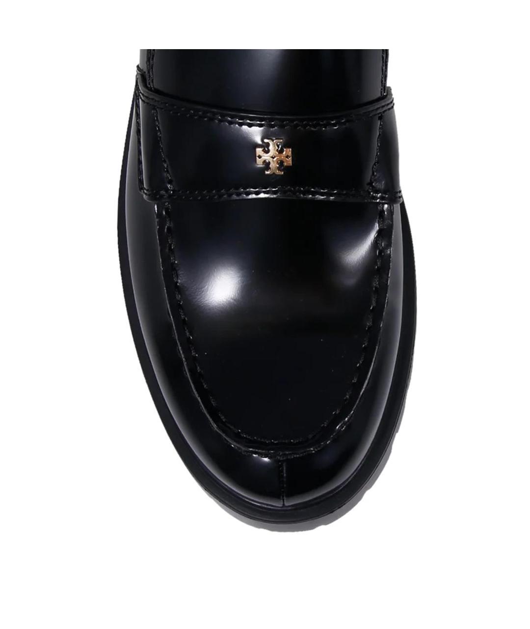 TORY BURCH Черные кожаные лоферы, фото 4