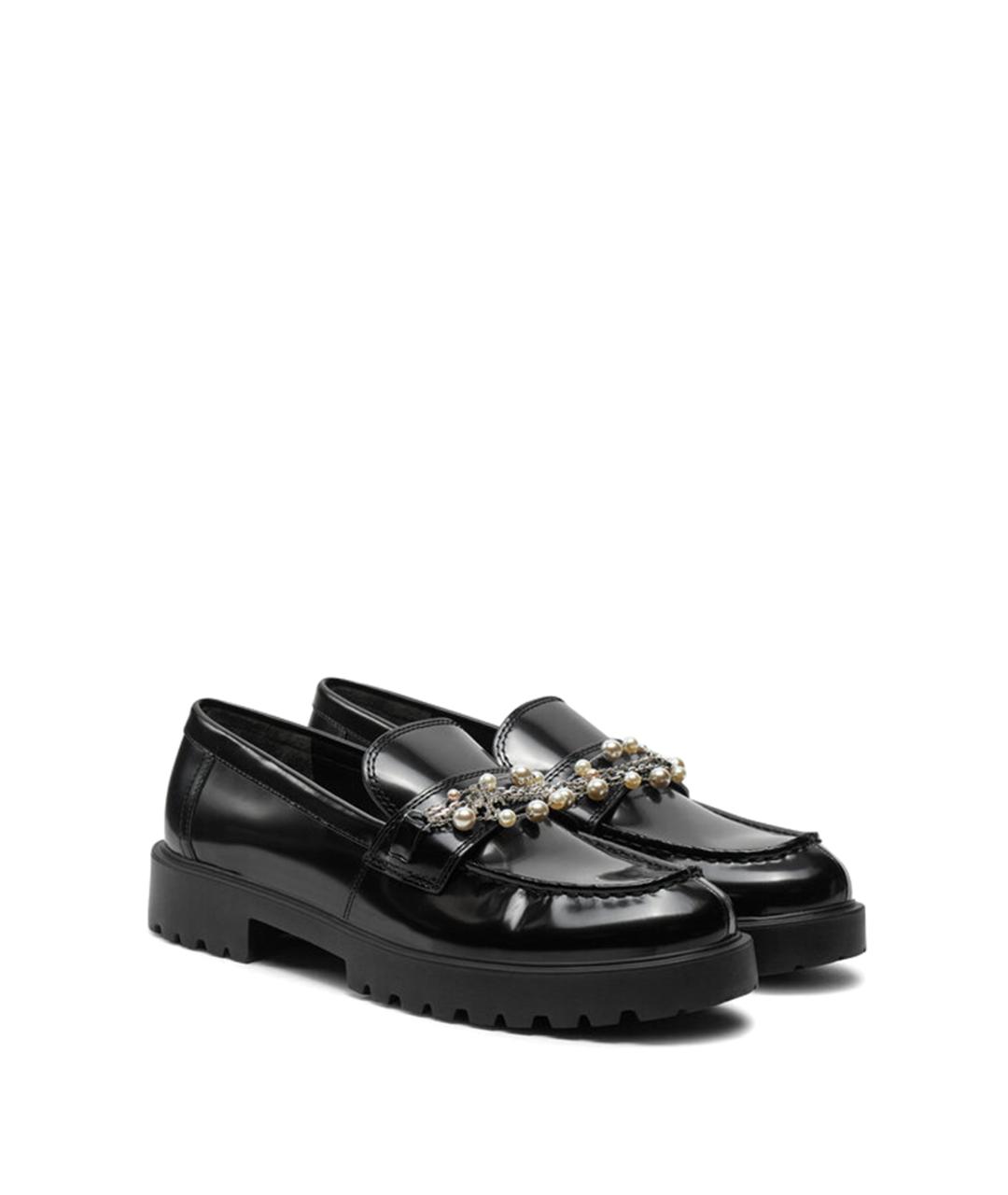 TORY BURCH Черные кожаные лоферы, фото 2