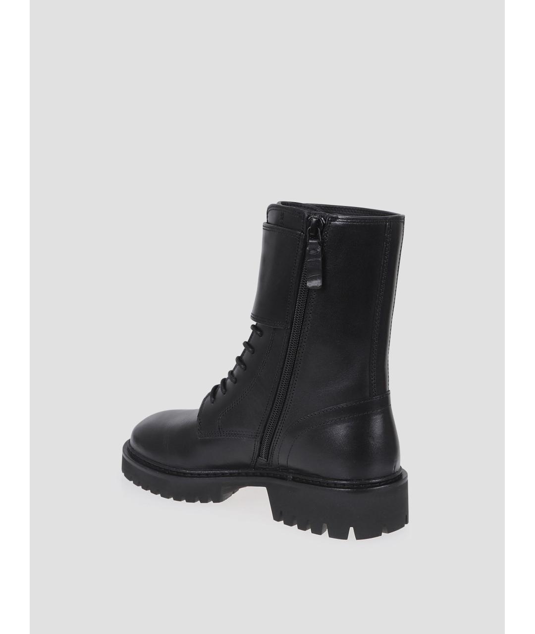 TORY BURCH Черные кожаные ботинки, фото 2