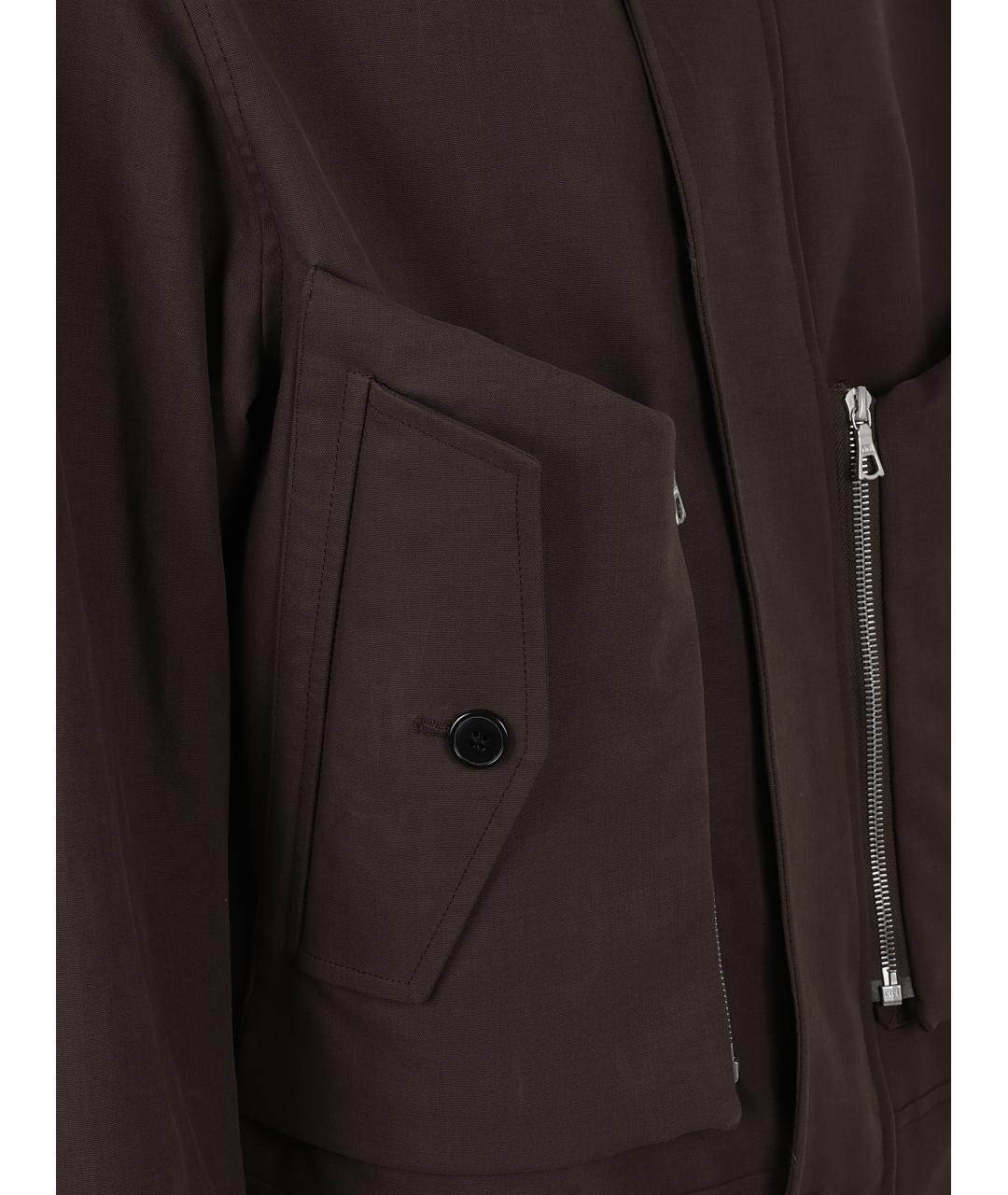 DRIES VAN NOTEN Коричневая хлопковая куртка, фото 3