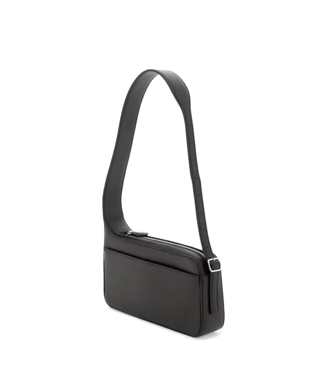 COURREGES Черная кожаная сумка через плечо, фото 2