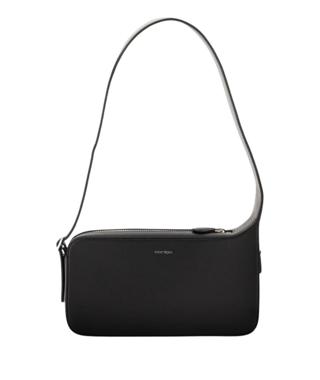 COURREGES Черная кожаная сумка через плечо, фото 1