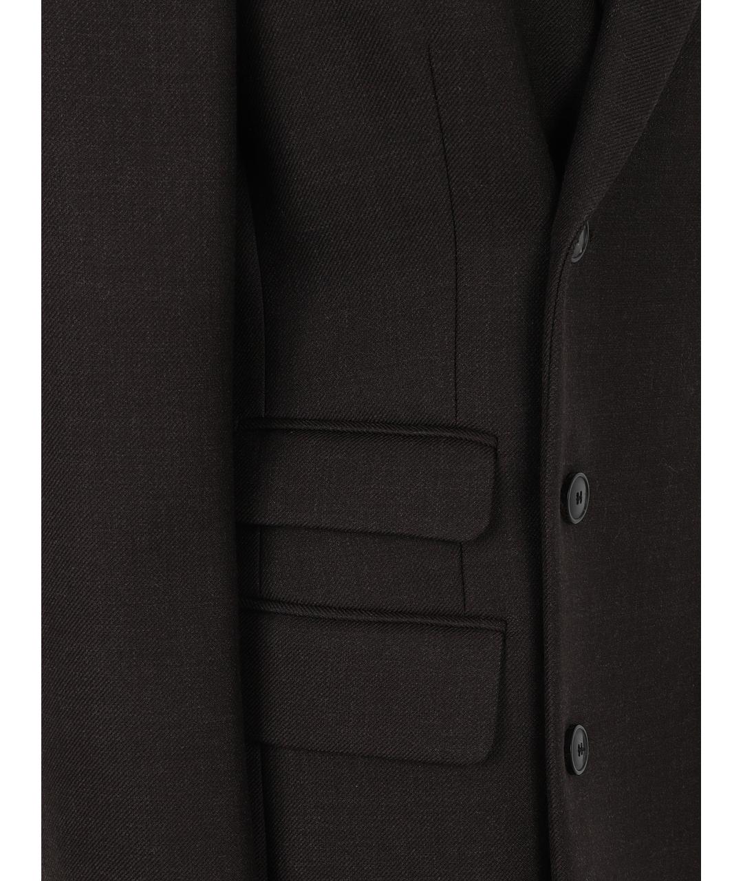 DRIES VAN NOTEN Коричневый шерстяной пиджак, фото 3