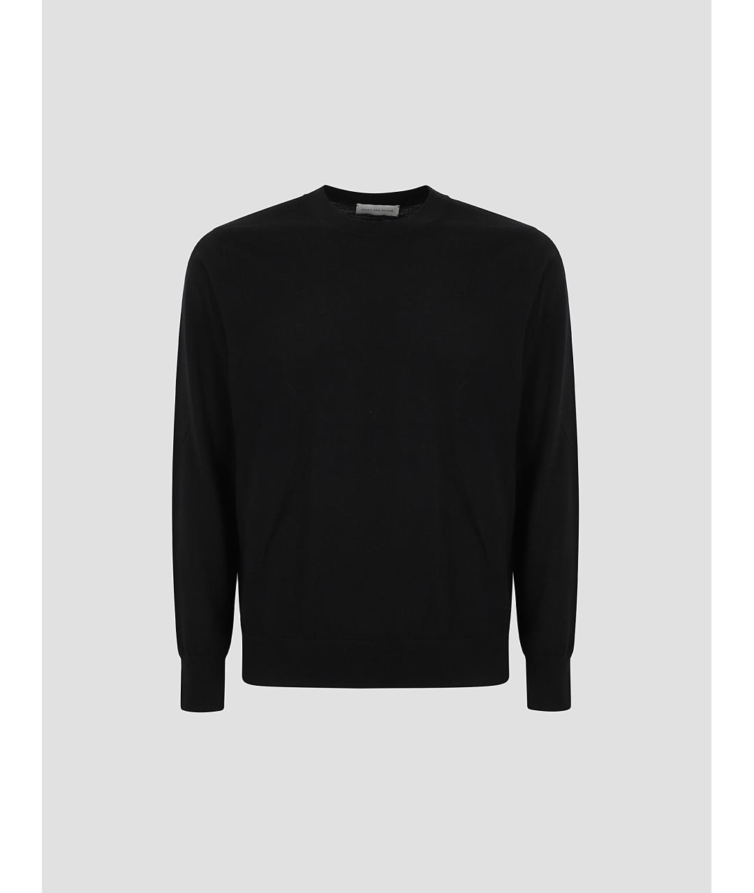 DRIES VAN NOTEN Черный льняной джемпер / свитер, фото 4