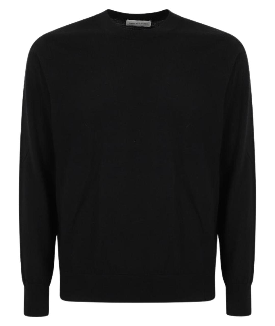 DRIES VAN NOTEN Черный льняной джемпер / свитер, фото 1