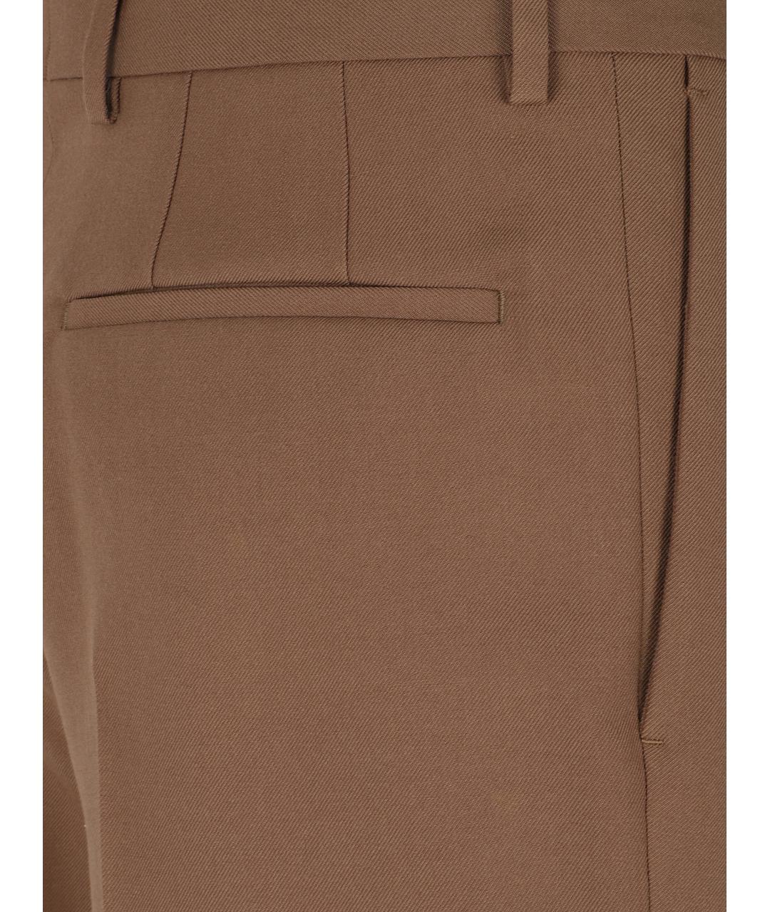 DRIES VAN NOTEN Коричневые шерстяные шорты, фото 3