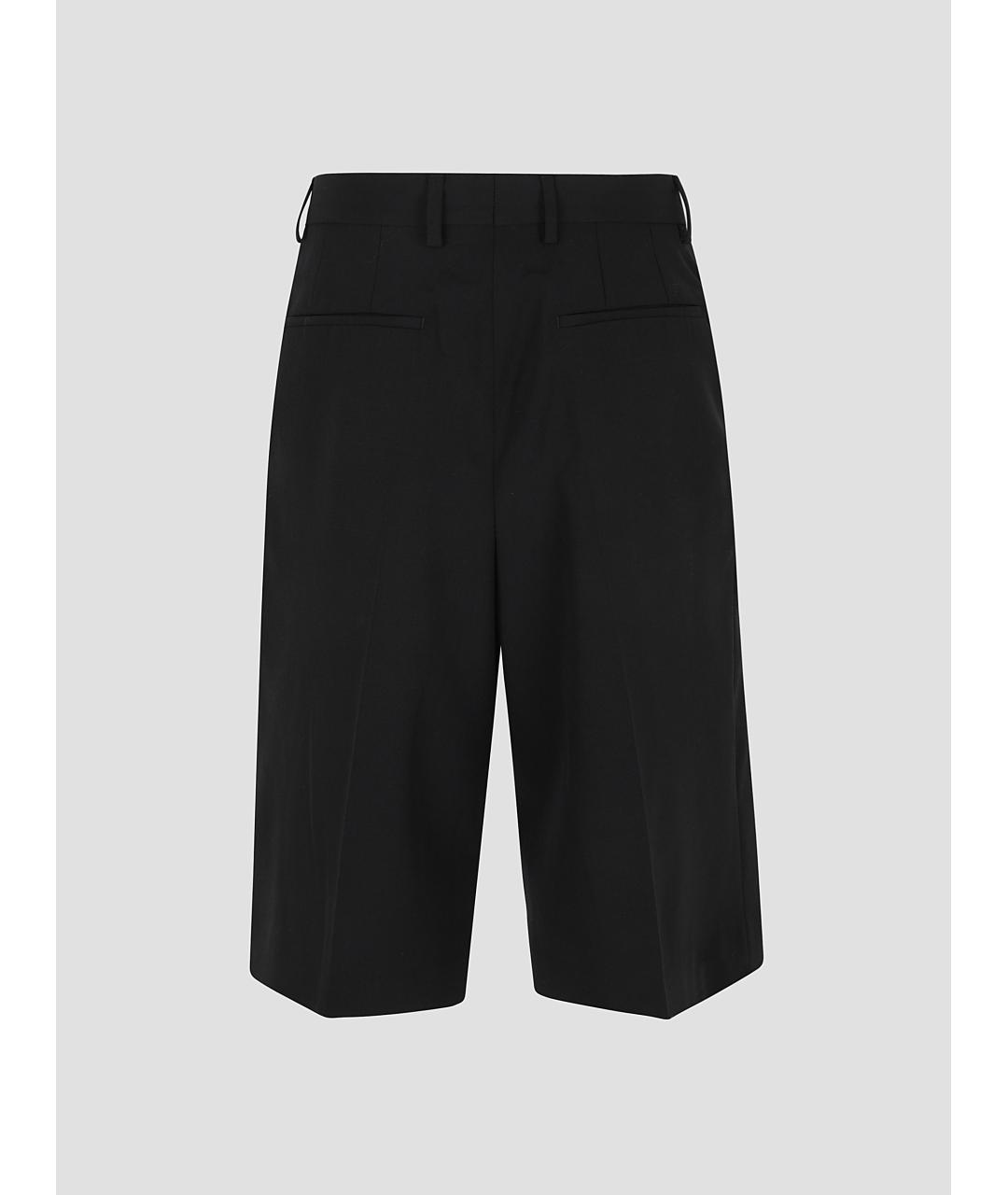 DRIES VAN NOTEN Черные шерстяные шорты, фото 2