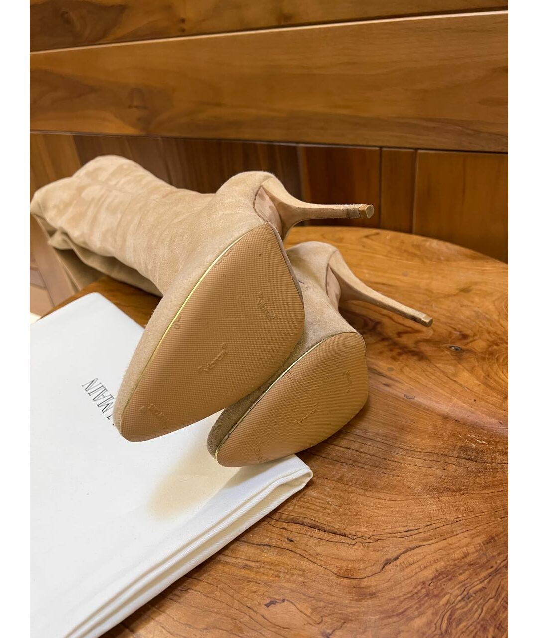 BALMAIN Розовые замшевые ботфорты, фото 6