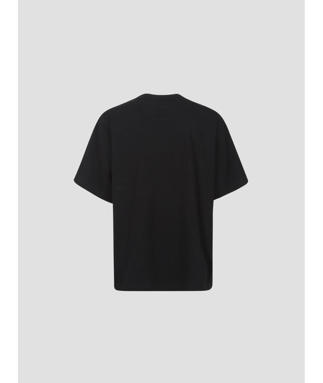 SACAI Черная хлопковая футболка, фото 2