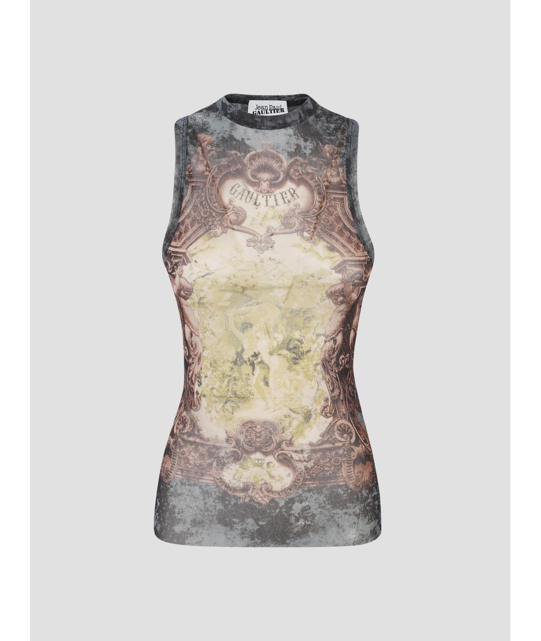 JEAN PAUL GAULTIER Мульти полиамидовая майка, фото 4