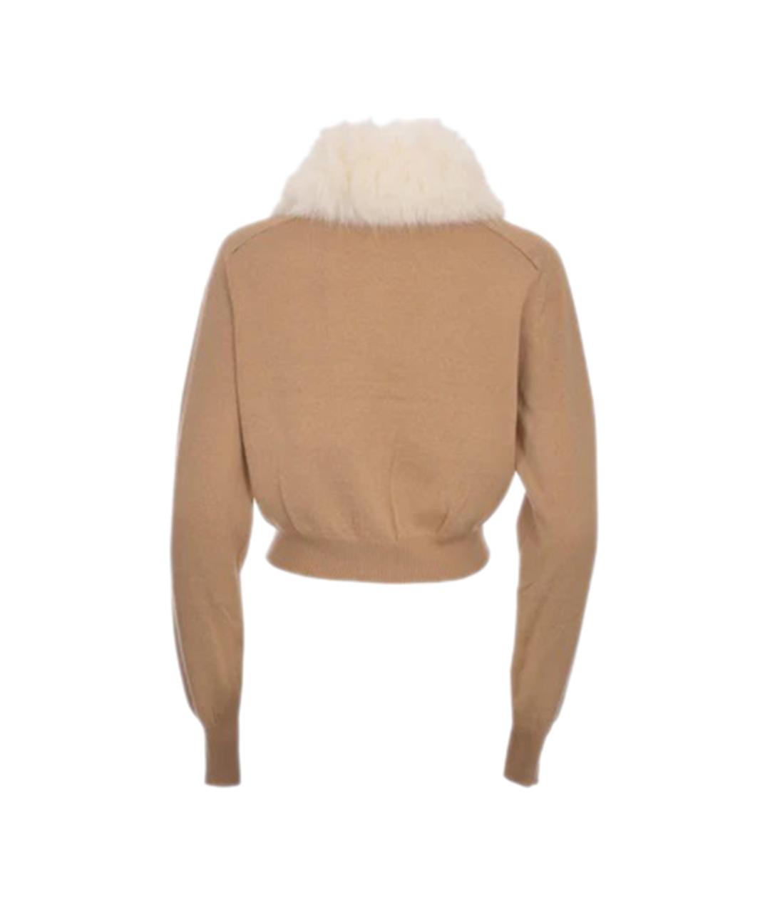 SPORTMAX Бежевый шерстяной джемпер / свитер, фото 2